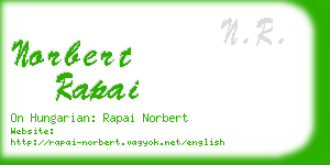 norbert rapai business card